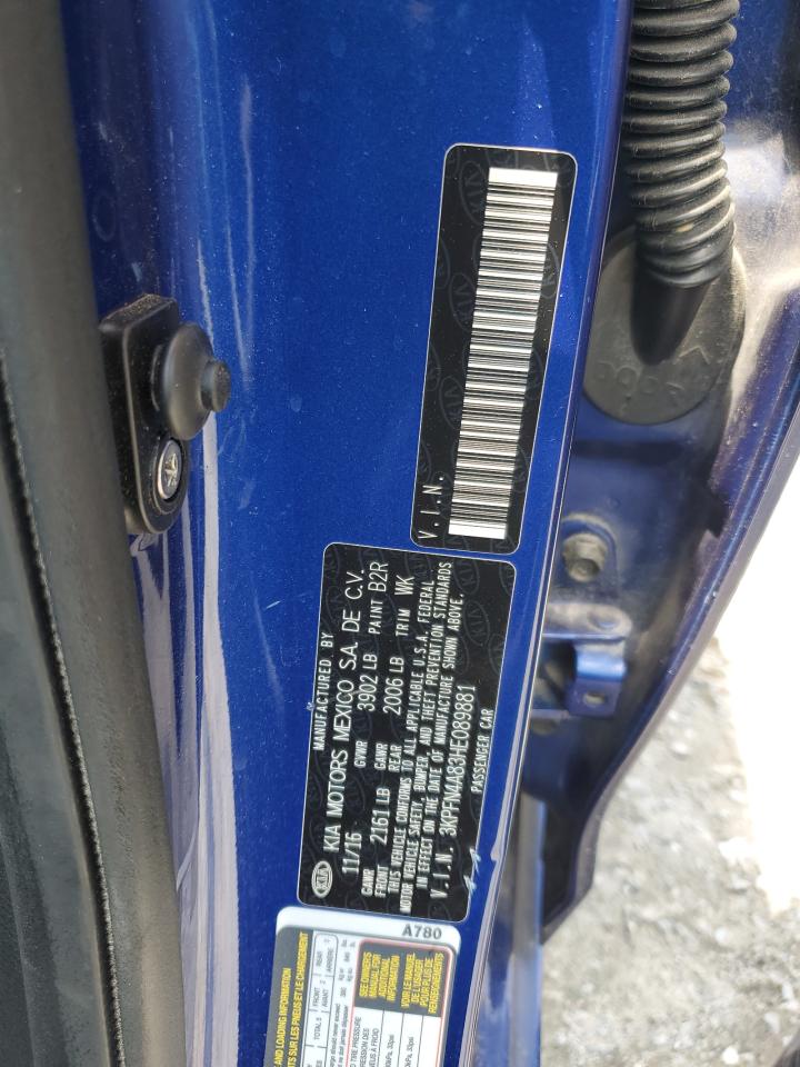 3KPFN4A83HE089881 2017 Kia Forte Ex