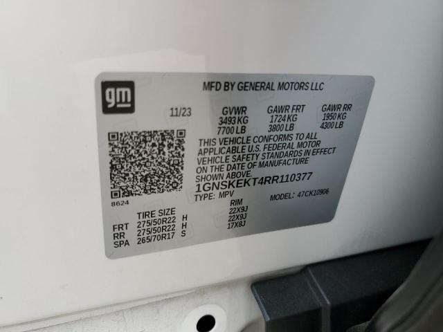 2024 CHEVROLET SUBURBAN K - 1GNSKEKT4RR110377