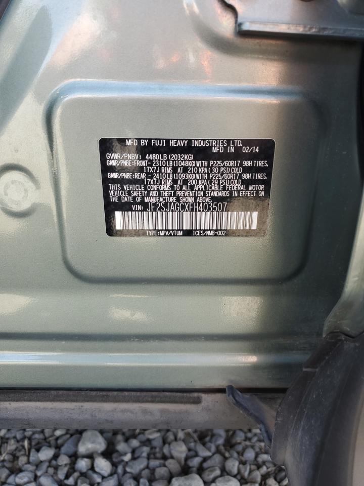 JF2SJAGCXFH403507 2015 Subaru Forester 2.5I Premium