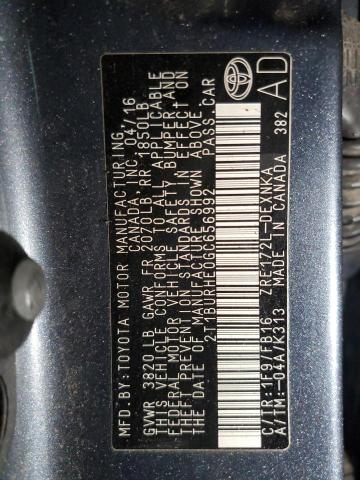 2016 Toyota Corolla L VIN: 2T1BURHE0GC656992 Lot: 53482384