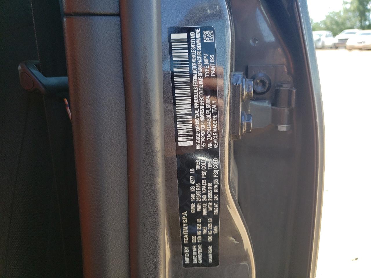 ZACNJAAB9LPL58864 2020 Jeep Renegade Sport