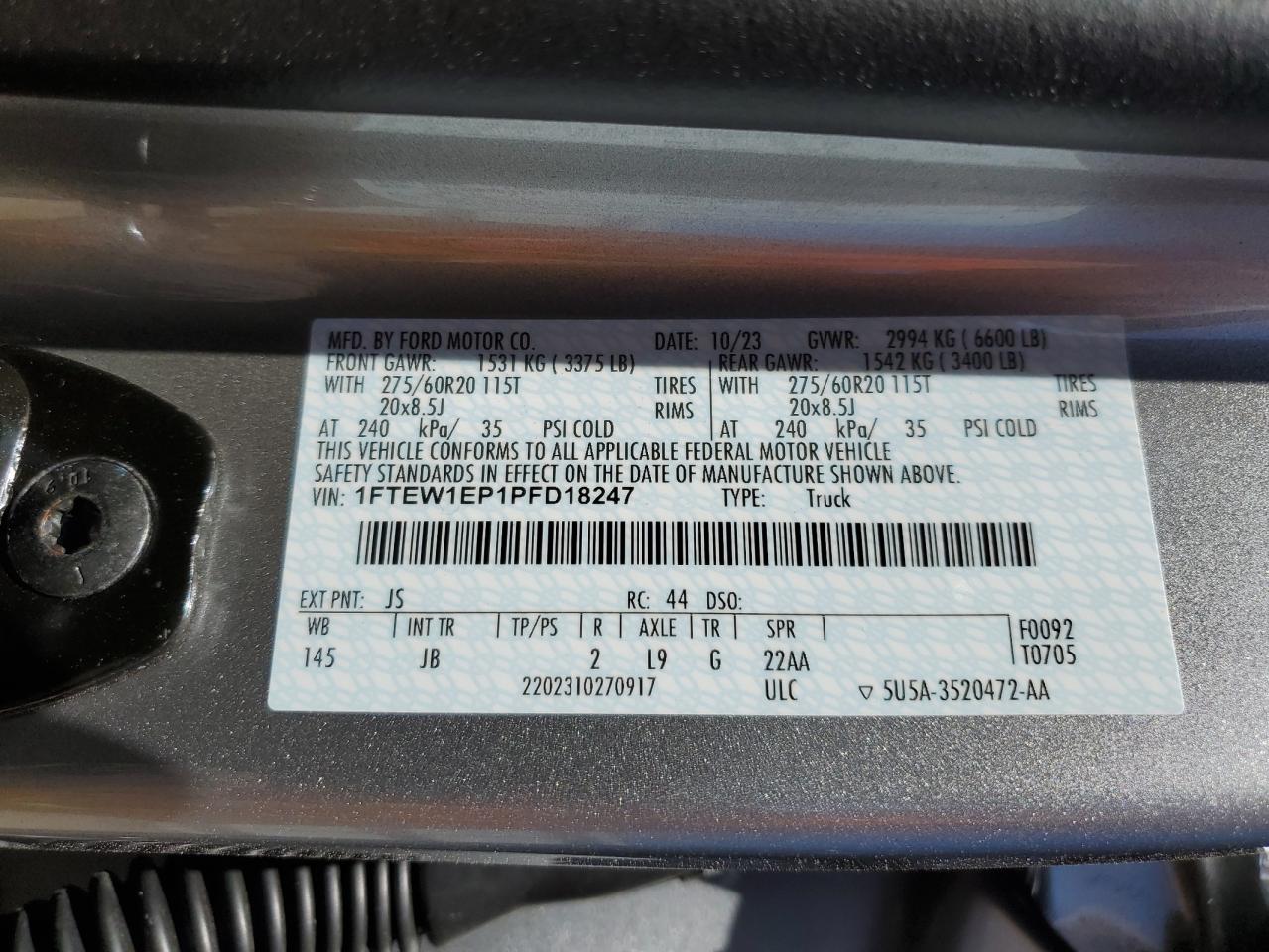 1FTEW1EP1PFD18247 FORD F-150 2023