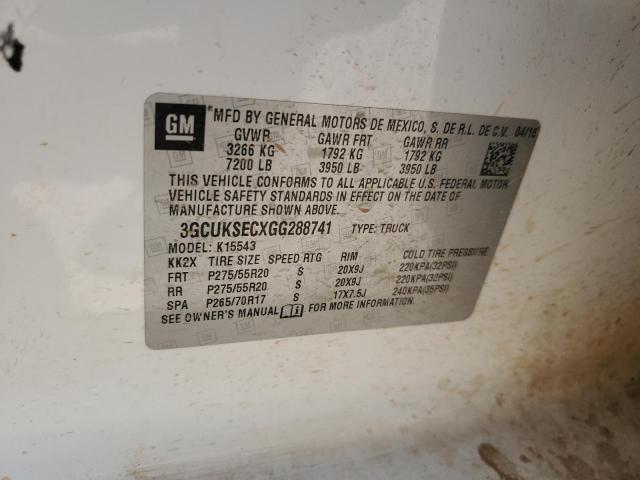 2016 Chevrolet Silverado K1500 Ltz VIN: 3GCUKSECXGG288741 Lot: 55014274