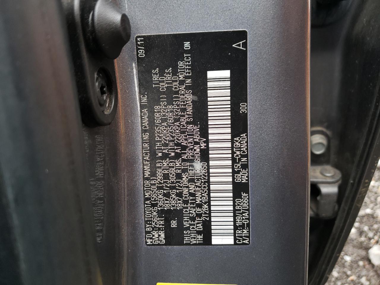 2T2BK1BA5CC122650 2012 Lexus Rx 350