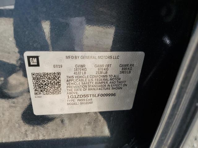 2020 Chevrolet Malibu Lt VIN: 1G1ZD5ST5LF009996 Lot: 54976254