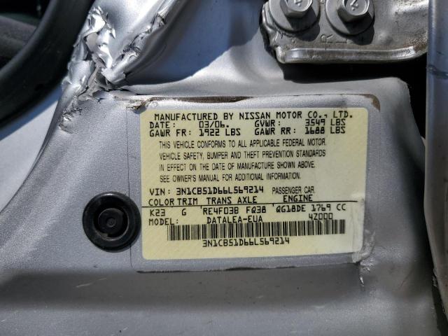 2006 Nissan Sentra 1.8 VIN: 3N1CB51D66L569214 Lot: 53668604