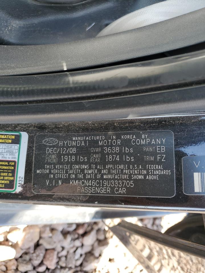 KMHCN46C19U333705 2009 Hyundai Accent Gls