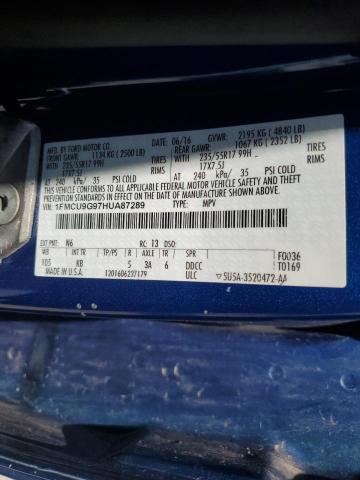 2017 Ford Escape Se VIN: 1FMCU9G97HUA87289 Lot: 54337494