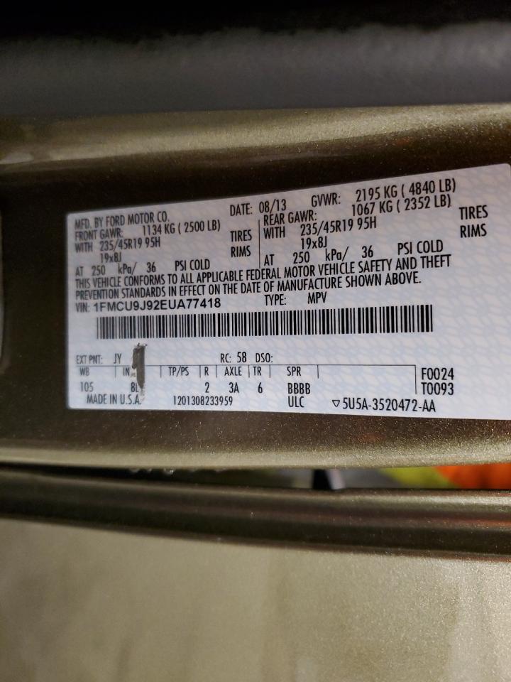 1FMCU9J92EUA77418 2014 Ford Escape Titanium