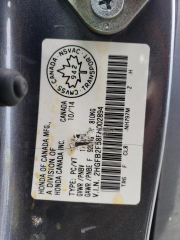 2015 HONDA CIVIC LX - 2HGFB2F58FH002894