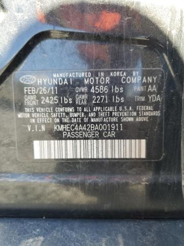 2011 Hyundai Sonata Hybrid VIN: KMHEC4A42BA001911 Lot: 55230214