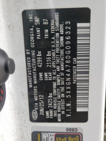 2013 Kia Optima Ex VIN: 5XXGN4A78DG096323 Lot: 55110594