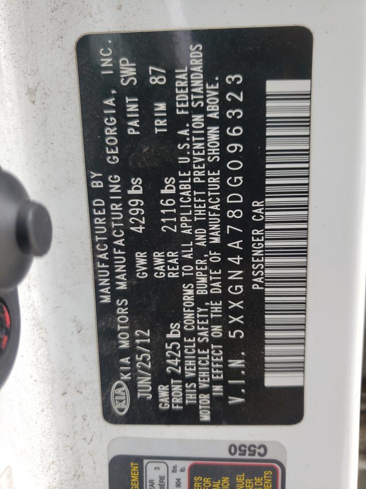 5XXGN4A78DG096323 2013 Kia Optima Ex