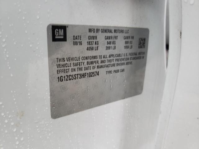 2017 Chevrolet Malibu Ls VIN: 1G1ZC5ST3HF102574 Lot: 53355044