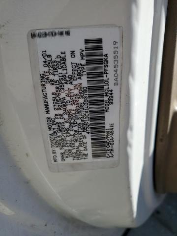 2001 Toyota Sienna Le VIN: 4T3ZF13CX1U393780 Lot: 55648934