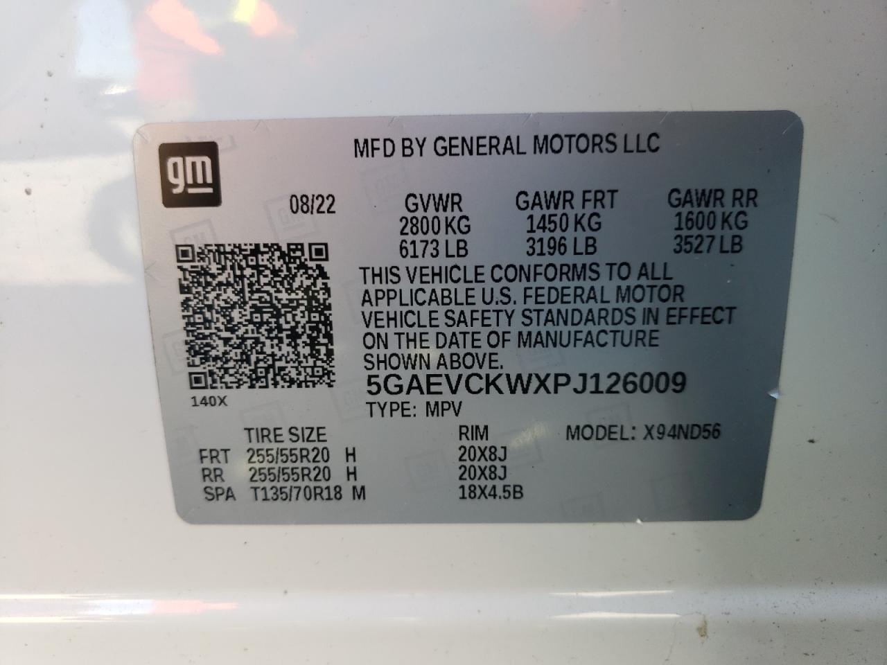 5GAEVCKWXPJ126009 2023 Buick Enclave Avenir