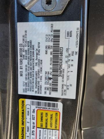 VIN 3FA6P0HDXJR168023 2018 Ford Fusion, SE no.12