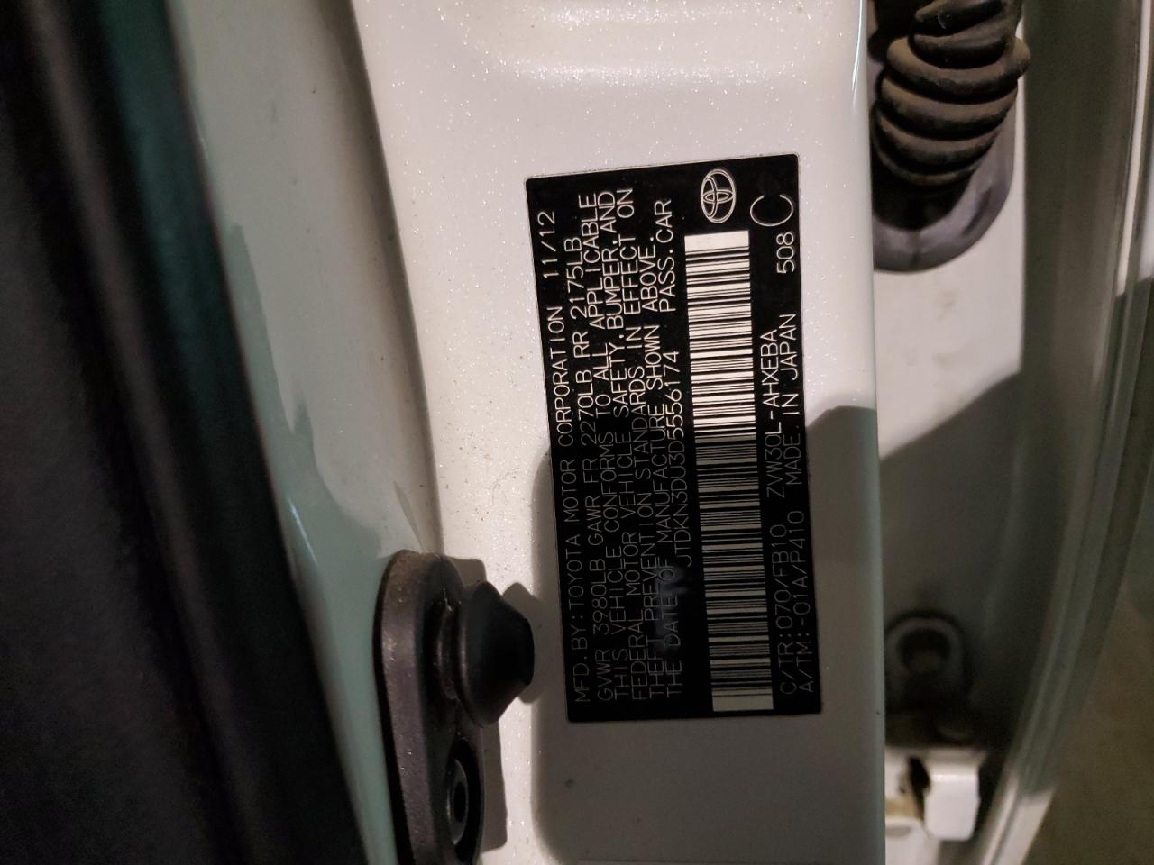 JTDKN3DU3D5556174 2013 Toyota Prius