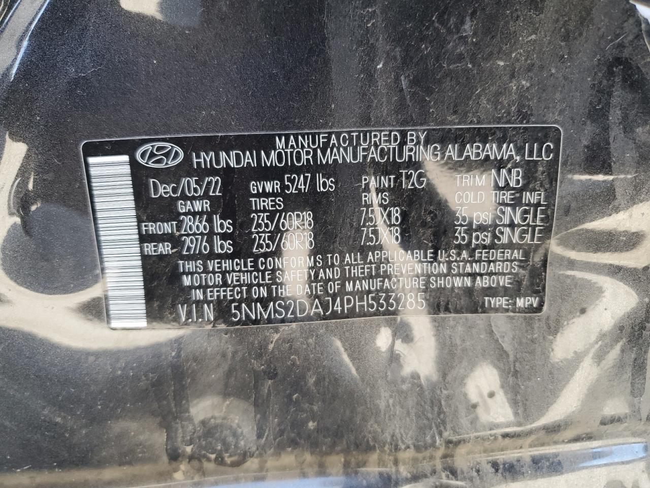 2023 Hyundai Santa Fe Sel vin: 5NMS2DAJ4PH533285