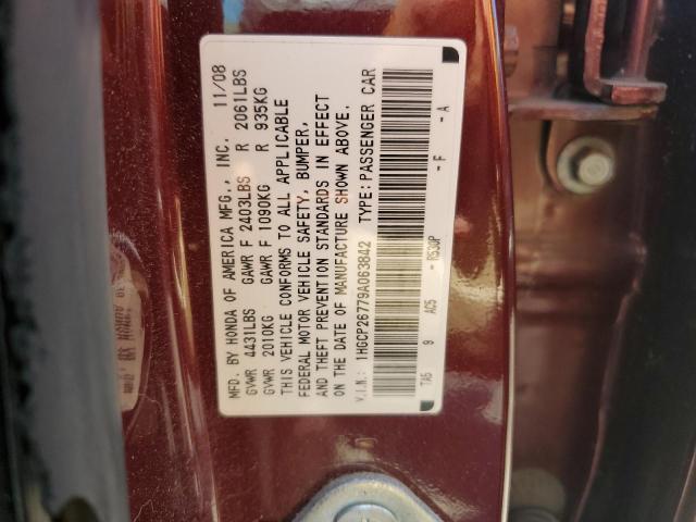 2009 Honda Accord Ex VIN: 1HGCP26779A063842 Lot: 54805954