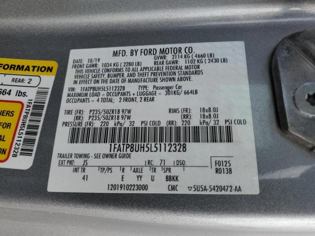 2020 Ford Mustang VIN: 1FATP8UH5L5112328 Lot: 56255814