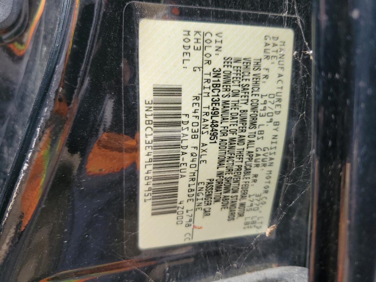 3N1BC13E49L484951 2009 Nissan Versa S