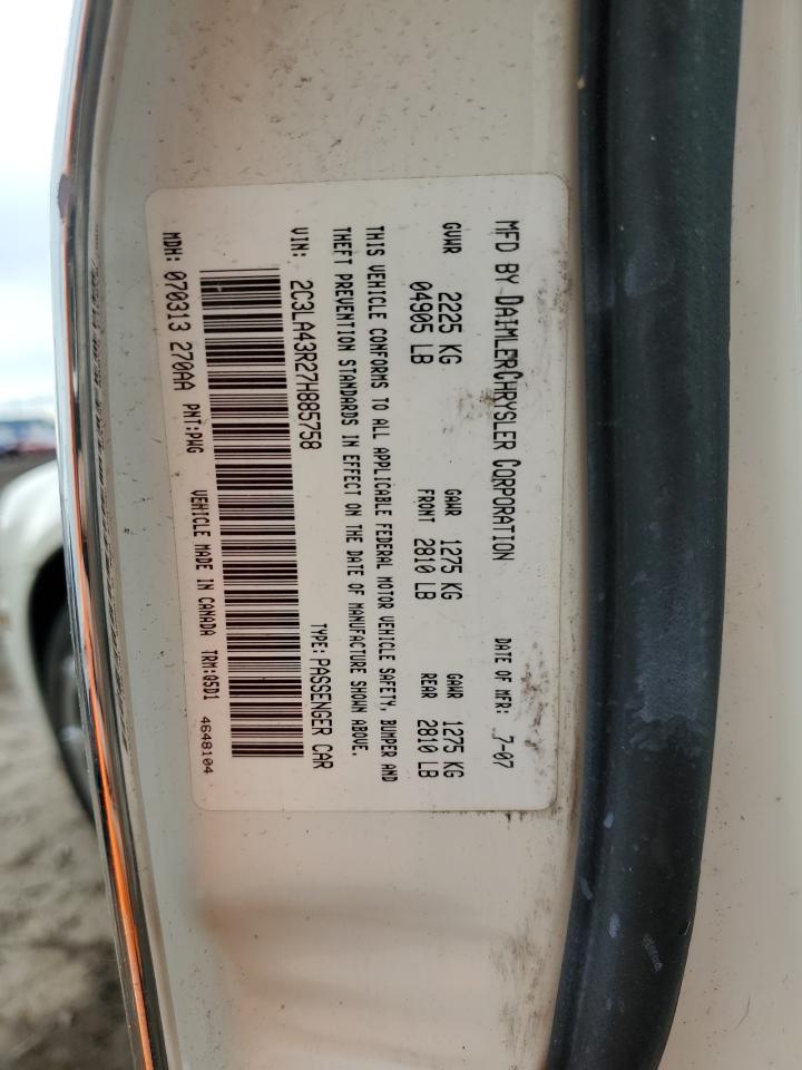 2C3LA43R27H885758 2007 Chrysler 300