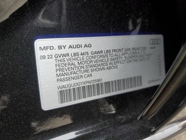 2023 Audi A3 Premium VIN: WAUGUDGYXPA025981 Lot: 55881944