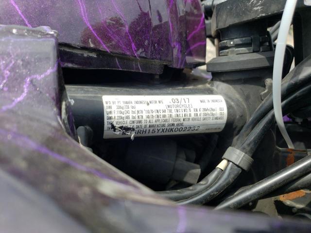 2017 YAMAHA YZFR3 A MH3RH15YXHK002232