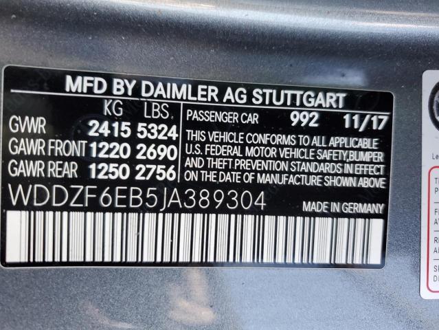 VIN WDDZF6EB5JA389304 2018 Mercedes-Benz E-Class, 4... no.12