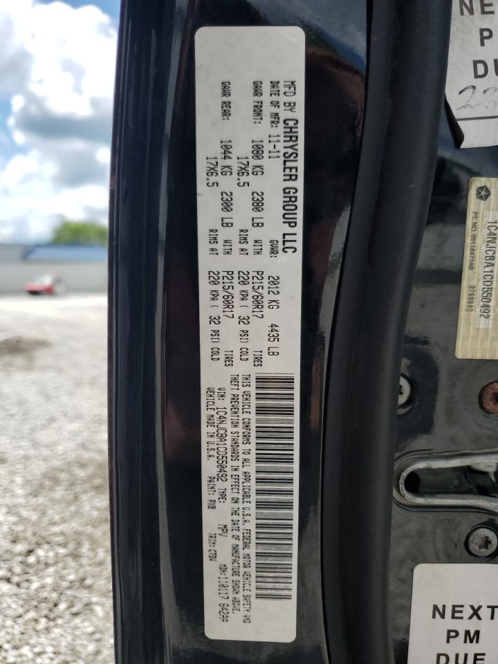 1C4NJCBA1CD550492 2012 Jeep Compass Sport