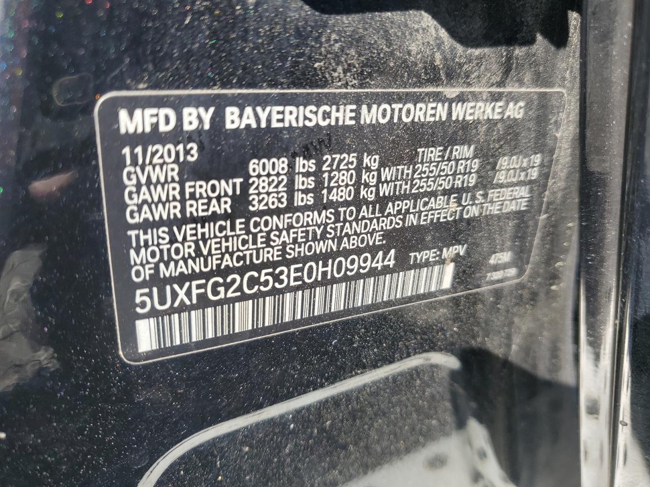 5UXFG2C53E0H09944 2014 BMW X6 xDrive35I