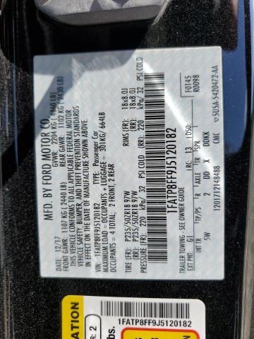 2018 Ford Mustang Gt VIN: 1FATP8FF9J5120182 Lot: 56728434