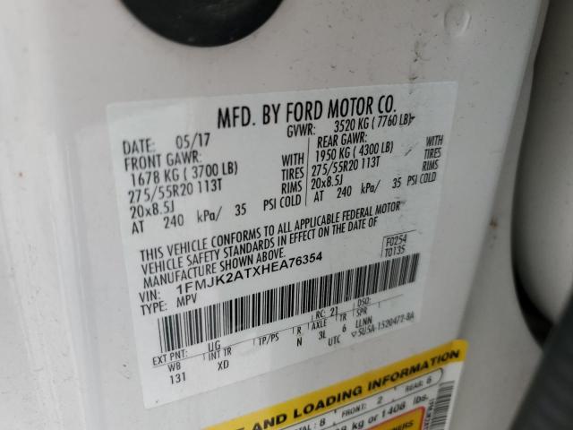 2017 FORD EXPEDITION - 1FMJK2ATXHEA76354