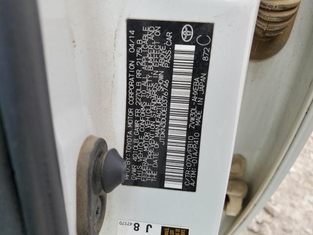 2014 Toyota Prius VIN: JTDKN3DU0E0376746 Lot: 55699474