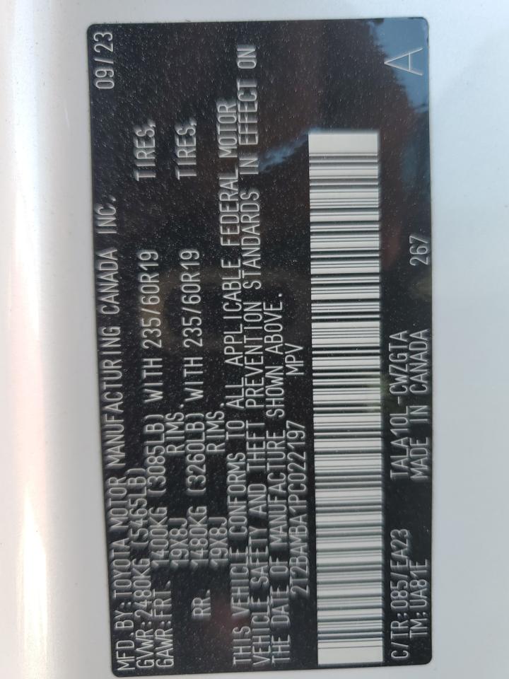 2T2BAMBA1PC022197 2023 Lexus Rx 350 Base