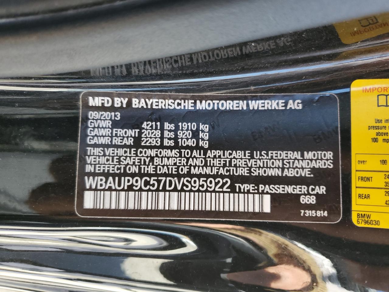 WBAUP9C57DVS95922 2013 BMW 128 I