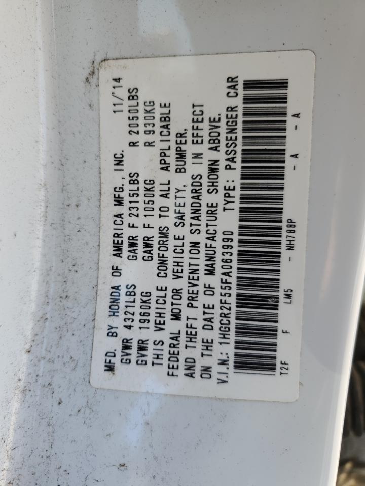 1HGCR2F55FA063990 2015 Honda Accord Sport