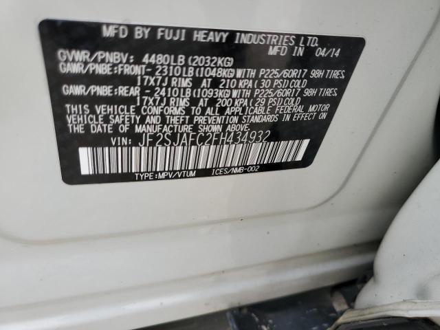 2015 Subaru Forester 2.5I Premium VIN: JF2SJAFC2FH434932 Lot: 56190044