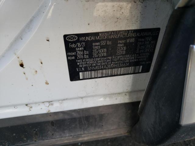 2021 Hyundai Santa Fe Sel VIN: 5NMS34AJ8MH336614 Lot: 53413084