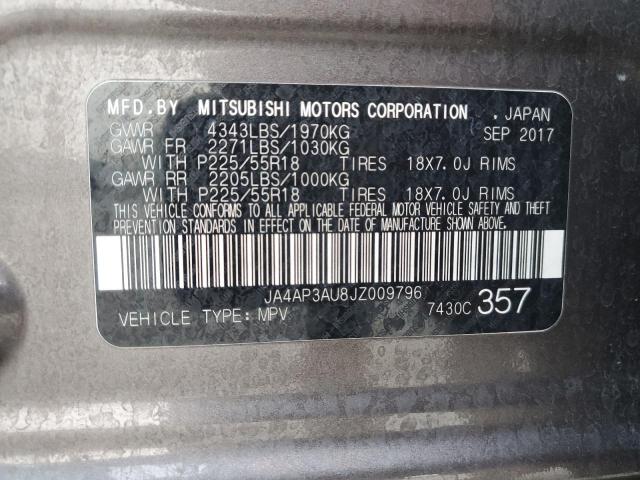 2018 MITSUBISHI OUTLANDER - JA4AP3AU8JZ009796