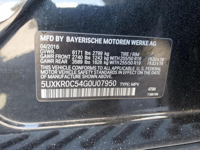 2016 BMW X5 xDrive35I VIN: 5UXKR0C54G0U07950 Lot: 55925574