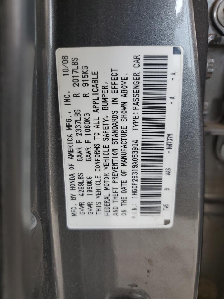 1HGCP26319A053904 2009 Honda Accord Lx