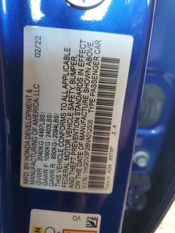 2022 Honda Accord Hybrid Sport VIN: 1HGCV3F28NA012506 Lot: 56299694