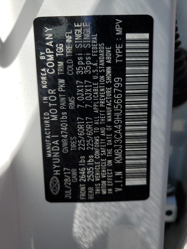 KM8J3CA49HU566799 2017 Hyundai Tucson Limited