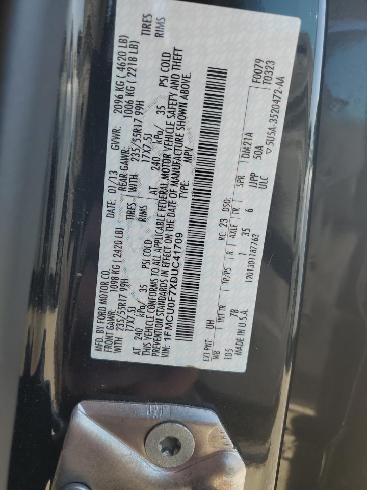 1FMCU0F7XDUC41709 2013 Ford Escape S