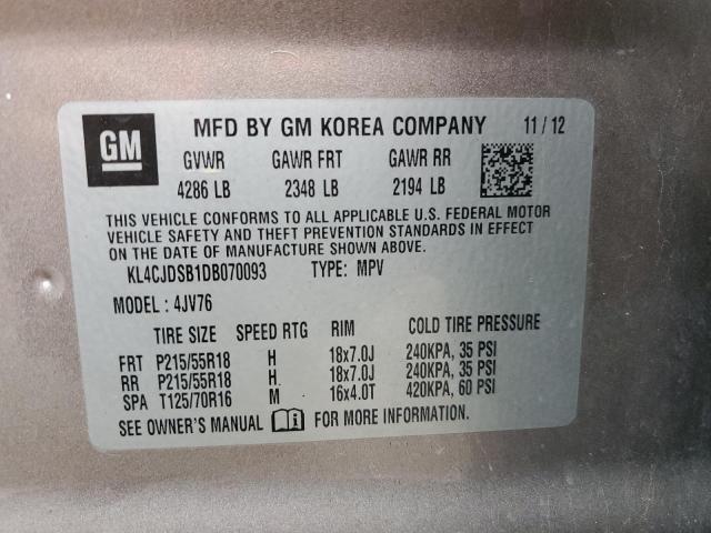 2013 Buick Encore Premium VIN: KL4CJDSB1DB070093 Lot: 54039614