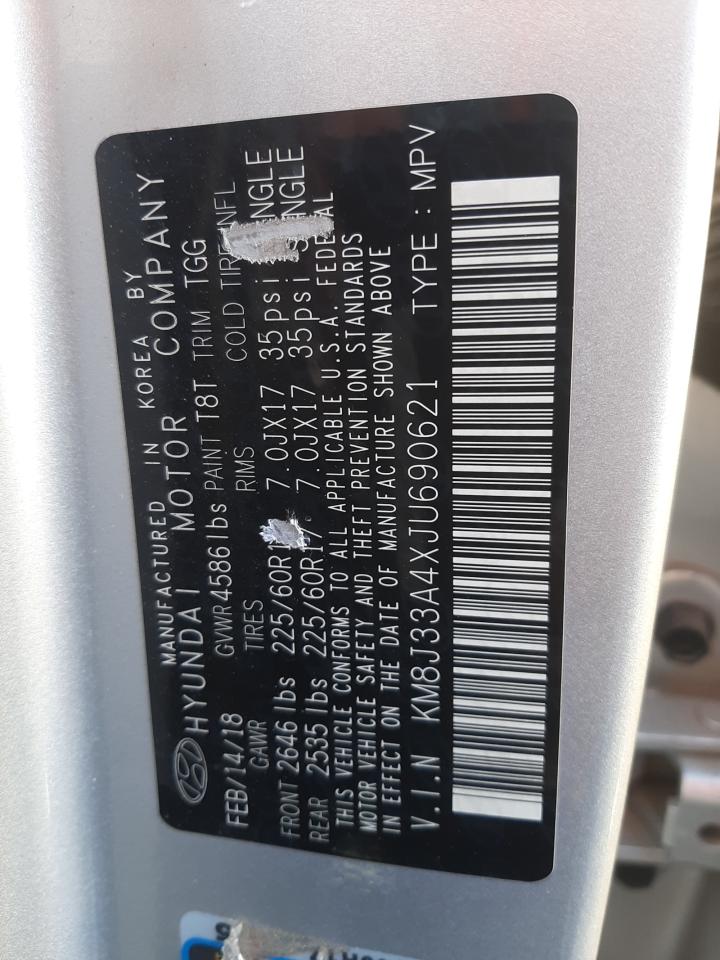 KM8J33A4XJU690621 2018 Hyundai Tucson Sel