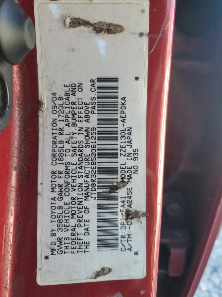 JTDBR32E852061259 2005 Toyota Corolla Ce