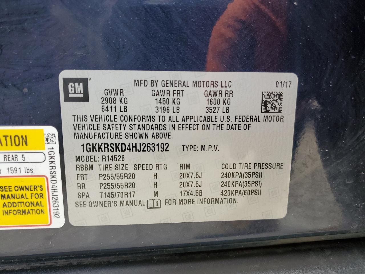 1GKKRSKD4HJ263192 2017 GMC Acadia Limited Slt-2